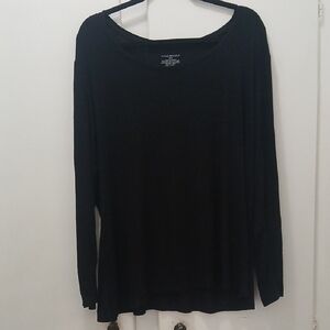 Lane Bryant Classic Black Long Sleeve Tee